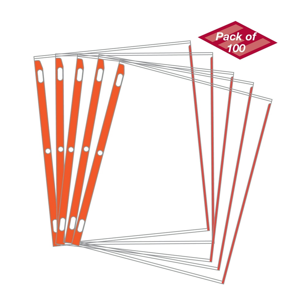EnvyPak Sheet Protectors ColorCoded Edges 8.5 X 113 Hole Punched
