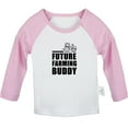 thumbnail image 1 of Future Farming Buddy Funny T shirt For Baby, Newborn Babies T-shirts, Infant Tops, 0-24M Kids Graphic Tees Clothing (Long Pink Raglan T-shirt, 0-6 Months), 1 of 4