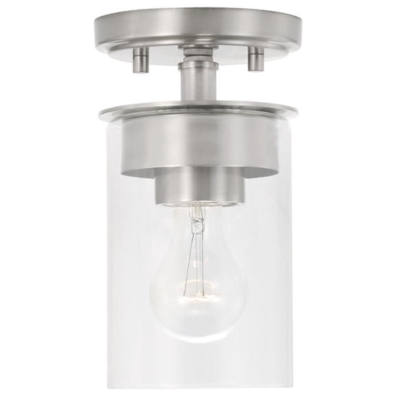 Capital Lighting 246811-532 Mason 5" Wide Semi-Flush Ceiling Fixture / Pendant - Nickel