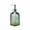 Green, variant on Wave Pattern Glass Liquid Soap Dispenser Bottle With Press Pump, Refillable Container For Hand Soap Shampoo Or Body Wash, Durable Thick Glass, Stylish Bathroom Or Kitchen Decor