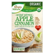 Simply Nature Organic Apple Cinnamon Instant Oatmeal Packets, 8 count