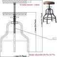 Industrial Vintage Bar Stool Kitchen Counter Height Adjustable Pipe