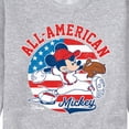 thumbnail image 3 of Disney - Americana - Mickey Americana Baseball - Men's Crew Neck Fleece Pullover, 3 of 5