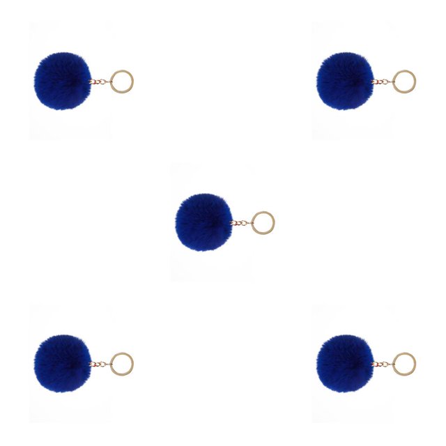 Yuarrent LLavero de bola peluda, llaveros exquisitos creativos, llaveros delicados convenientes multifuncionales para mujer, azul oscuro, 4cm Type2 NO2 Yuarrent CBP365804