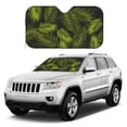 thumbnail image 3 of Bingfone Tropical Palm Leaves Fern Leaf Car Windshield Sunshade,Sun Foldable Sun Shield Sun Visor for Car - Medium, 3 of 9