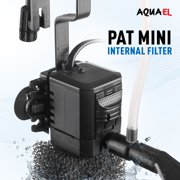 Aquael Pat Mini Internal Aquarium Filter for Small Freshwater Fish Tanks, Adjustable Flow Sponge Filter with Aeration Tube, Up to 31 Gallons