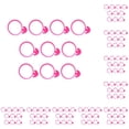 thumbnail image 3 of Naiovety Anillos fijos Sellado ligero Lazos para bolsas de pastelería Sin fugas Utensilios para hornear Utensilios de cocina Suministros para 10 piezas rosa 10Conjunto, 3 of 6