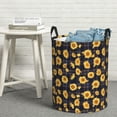 thumbnail image 6 of Naloa Royal Blue Plaid Sunflower Large Laundry Basket Waterproof Round Collapsible Storage bin with Handles for Hamper Kids Room,Toy StorageSmall, 6 of 6