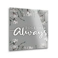 thumbnail image 2 of Together Always Soft Grey Floral 12 x 12 Glass Wall Hanging Sign, 2 of 4