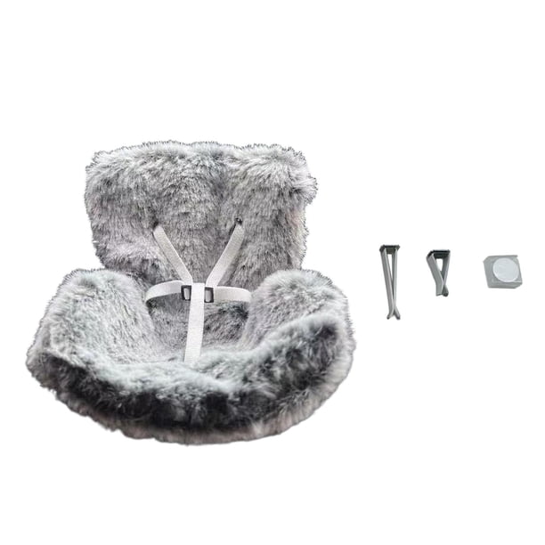Asiento de coche para muñecas con clip para rejilla de ventilación, decoración para rejilla de ventilación de coche, adorno coleccionable para coche gris