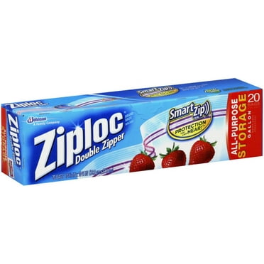 Ziploc Double Zipper Gallon Storage Bags 20 ea (Pack of 6)
