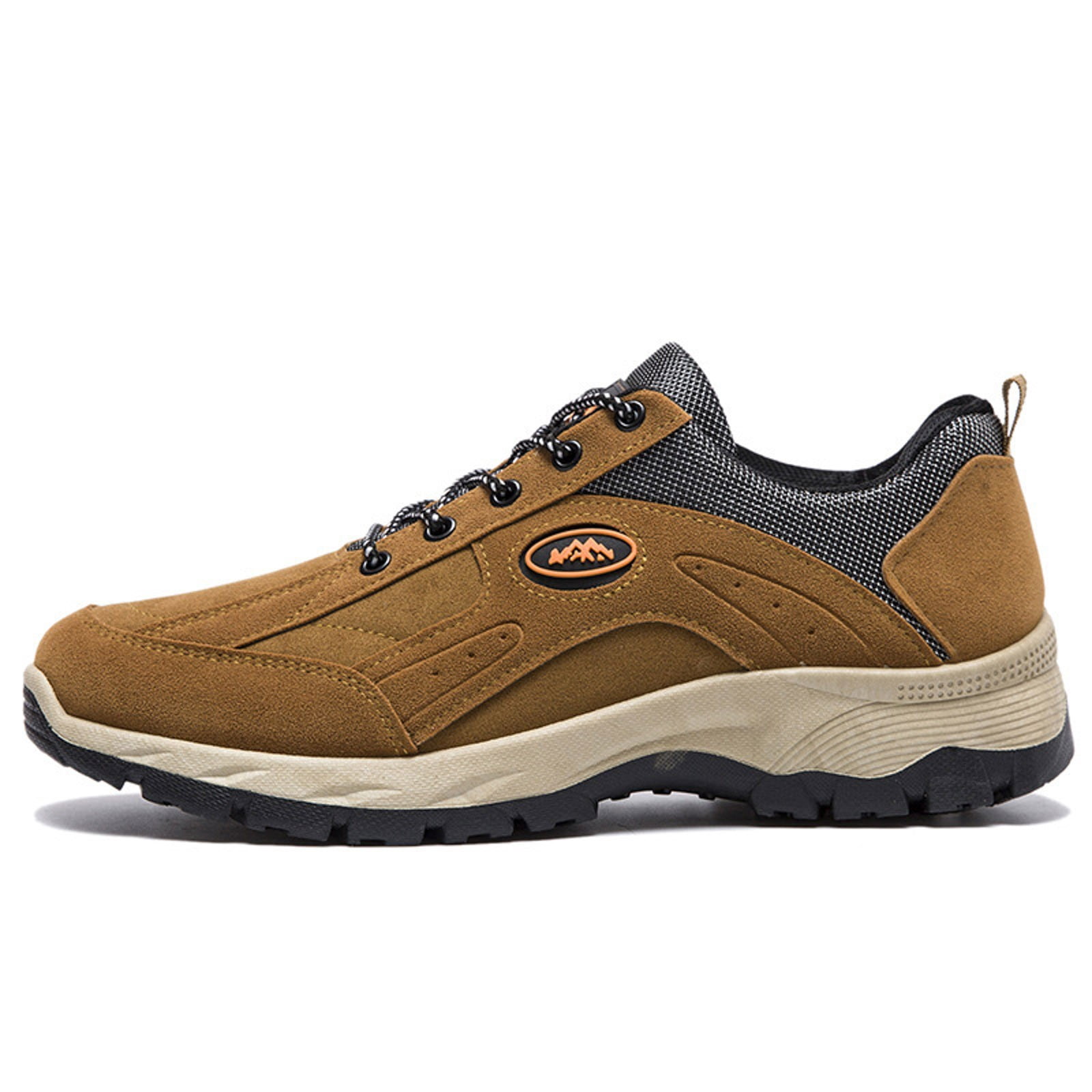 Mepaouo Men's Waterproof Hiking Shoes Lightweight Breathable Trekking Trails Outdoor Shoes(Coffee,9)
