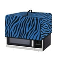 thumbnail image 2 of FOR U DESIGNS Zebra Blue Print Microwave Oven Cover Foldable Toaster Oven Covers Dustproof Microwave Oven Grill Covers Protector Home Decoration Accessories-L, 2 of 8