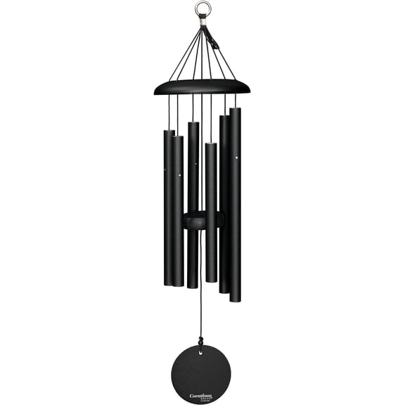 Corinthian Bells by Wind River - 27 inch Black Chime for Patio, Backyard, Garden, and Outdoor Decor (Aluminum Chime) Made in The USA