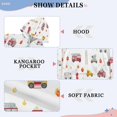 thumbnail image 6 of Kids' Hooded Pullover Sweatshirt Casual Tops Long Sleeve Print Hoodies Pocket Red Fiery Awesome Patterns, 6 of 9