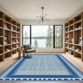 thumbnail image 2 of ODIKA 6'x9' Machine Washable Non-Slip Area Rug, Oriental Navy Blue High Traffic Rug, Blue, 1070228, 2 of 7