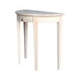 thumbnail image 1 of International Concepts Home Accents Unfinished Wood 1-Drawer Half Moon Table, 1 of 6