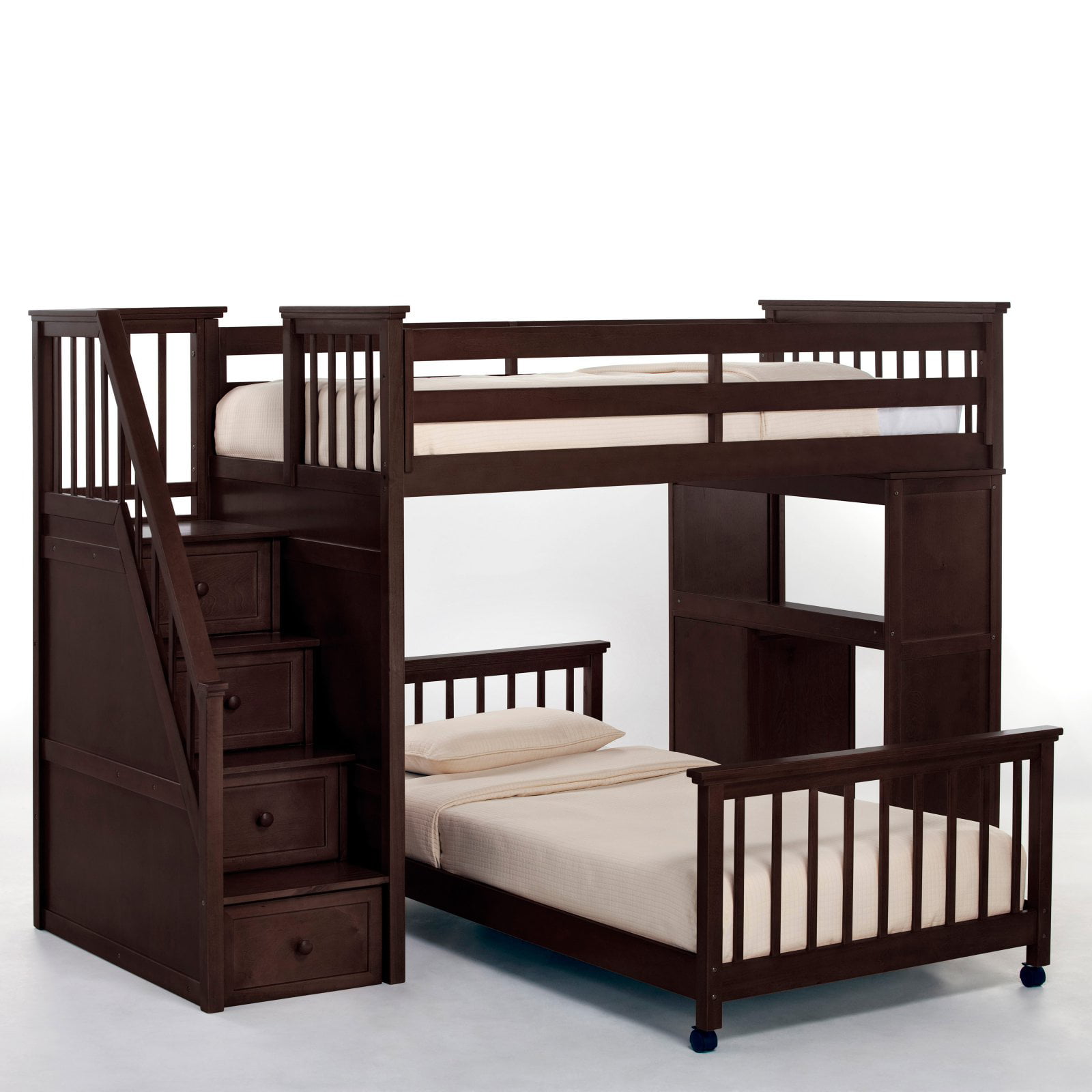 Twin Loft Bed In Antique Gray, American Woodcrafters Stonebrook Bunk Beds