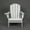 White, variant on CQSXDA HDPE Folding Adirondack Chair With Dual Cup Holder - Composite Design In A Natural Wood Texture - Outdoor Furniture Comfort
