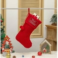 thumbnail image 2 of Odeerbi Family Initial Christmas Stocking Knit Xmas Socks Decoration Christmas Letter Solid Wool Stocking Pendant Christmas Decorations Gift Bag Socks Red, 2 of 4