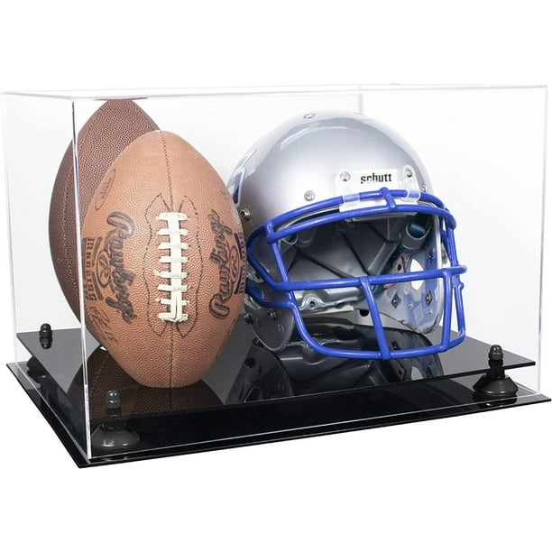Better Display Cases Acrylic Double Football and Helmet Display Case