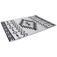 thumbnail image 3 of Northlight 4' x 6' Black and White Aztec Print Rectangular Outdoor Area Rug, 3 of 4