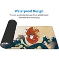 thumbnail image 4 of Large Mouse Pad,Japanese Cherry Blossoms and Red Sun and Wave Large XL Desk Mat Extended Waterproof Mouse Mat with Stitched Edges and Non-Slip Base for Office Gaming Home 31.5 X 11.8 Inch, 4 of 6
