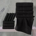 thumbnail image 6 of Jumbo Large Bath Sheets Towels 2 Pack Soft and Absorbent, 100% Cotton Towels (Black, Bath Sheet), 6 of 7