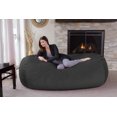 thumbnail image 3 of Chill Sack Bean Bag Chair, Memory Foam Lounger with Microsuede Cover, Kids, Adults, 7 ft, Dark Grey Pebble, 3 of 5