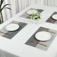 thumbnail image 7 of Unique Bargains 6 Pack Rectangle Placemat for Dining Table Decor Wipeable Table Mat Coffee, 7 of 7