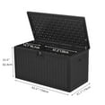 thumbnail image 3 of DEXTRUS 230 Gallon Outdoor Resin Deck Box with Divider & Side Handles, Weatherproof & Lockable Patio Furniture Storage, Black, 3 of 8