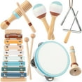 thumbnail image 1 of Set de instrumentos musicales Montessori de madera para bebé, 1 of 7