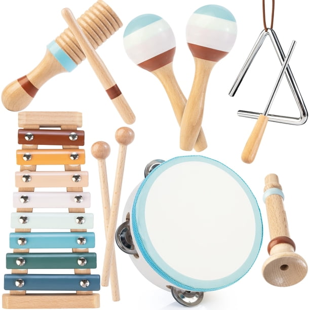 Set de instrumentos musicales Montessori de madera para bebé