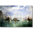 thumbnail image 1 of Ceramic Tile Mural-Thomas Moran Waterfront Painting 353. 48" w x 32" h using (24) 8 x 8 ceramic tiles, 1 of 3