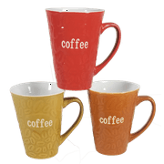 Marcelle 6 Pc. Ceramic Coffee Mug Set with Metal Stand, 11 oz.