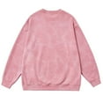 thumbnail image 4 of JUUYY Men's Long Sleeve Shirts Tie Dye Crewneck Tees Casual Fashion Sweatshirt Loose Fit Pullover Tops Plus Size Trendy Shirt Pink XXL, 4 of 8