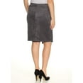 thumbnail image 2 of Kensie Womens Asymmetrical Wrap Skirt, Grey, Small, 2 of 2