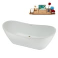 thumbnail image 4 of 67" Streamline N5020ORB Soaking Freestanding Tub and Tray With Internal Drain in Matte Oil Rubbed Bronze, 4 of 11