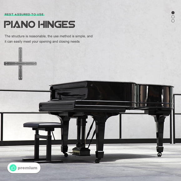 FUEENIRVA 10Ud Bisagras Continuas Piano Hierro Negro Para Puertas Y Cajas Con Apertura 180