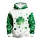 thumbnail image 3 of Ceisia Men's Irish Four-Leaf Clover Print Hoodie | Vintage Washed Relaxed Long-Sleeve Casual Sweatshirt Gift, 3 of 8