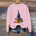 thumbnail image 5 of Women's Magic Potion Witch Hat Sweatshirts Halloween Graphic Pullover Tops Casual Crewneck Long Sleeve Shirts Comfy Fall Clothes Novelty Holiday Apparel, 5 of 6