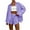 Purple, variant on Maean Women's Outfit 2 Piece Long Sleeve Button Shirt Tops and Baggy Drawstring Shorts Lounge Sets Tracksuit
