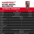 thumbnail image 3 of HABOTEST HT108L Digital Multimeter DC AC Voltmeter,TRMS 2000 Counts Electrical Tester,Ohm Volt Amp Mete,Electric Tools for Househould Outlet, 3 of 15