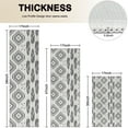 thumbnail image 4 of Gray Ethnic Feather Pattern Kitchen Rugs Sets Of 3,Kitchen Runner Rugs Non Skid Washable,Decorative Kitchen Floor Mats for Kitchen,Sink,Laundry,17"x30"+ 17"x47" + 17"x59", 4 of 6