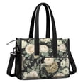 thumbnail image 2 of Teacher Tote Bag,Pioneer Flower Floral Print Pattern Teacher Utility Tote Bag,Large Work Tote Bags for Women with Multiple Pockets,Top Zipper Closure,13.8x10.6x6.7 Inch, 2 of 5