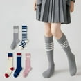 thumbnail image 2 of TELOLY 4Pairs Knee High Socks for Women,Soft Cotton Texture Knee High Socks for Women,Gentle Skin Touch Boot Socks,Gray, 2 of 5