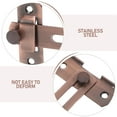 thumbnail image 3 of ELAYARD Stainless Steel Fence Gate Lock Dark Brown Slide Bolt Latch for Barn Door Security, 3 of 8