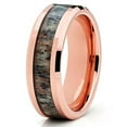 thumbnail image 2 of Silly Kings 8mm Deer Antler Tungsten Carbide Wedding Band Rose Gold Two Tone Ring Comfort Fit 10.5, 2 of 4