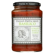 Cucina & Amore Italian Pasta Sauce Basilico Tomato Basil & Garlic 16.8 oz Pack of 4