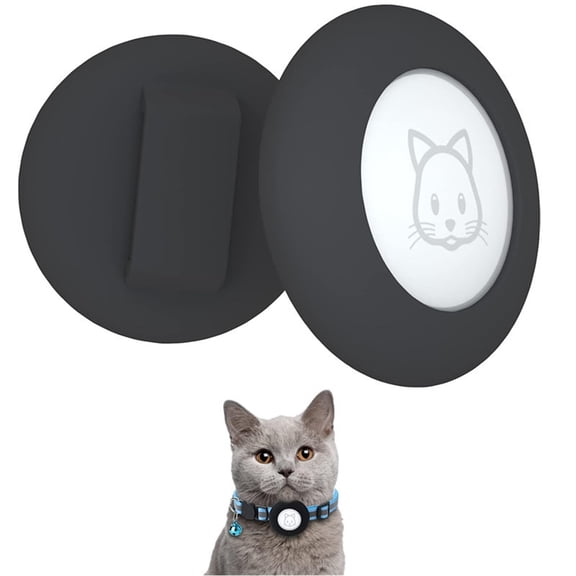 SENHAWK Silicone AirTag Dog Collar Holder, Slide-On Waterproof Pet Collar Tracker Case, Anti-Lost Lightweight Cover Compatible with Apple AirTag for Small Dogs Cats Narrow Collars, 2 Pack